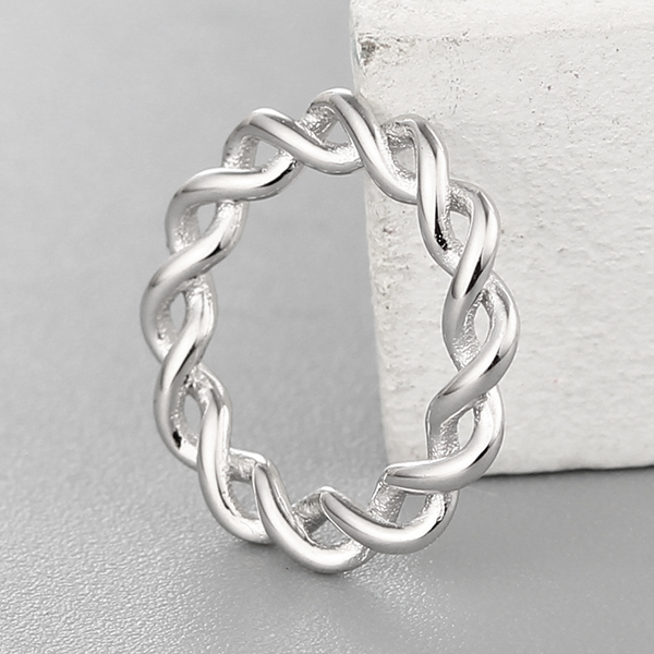 925 Sterling Silver Twist Ring Connector Charms
