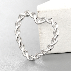 925 Sterling Silver Twist Heart Connector Charms