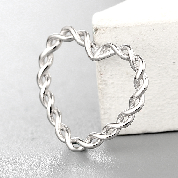 925 Sterling Silver Twist Heart Connector Charms