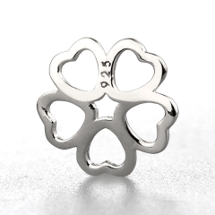 925 Sterling Silver Four Clover Leaf Charms