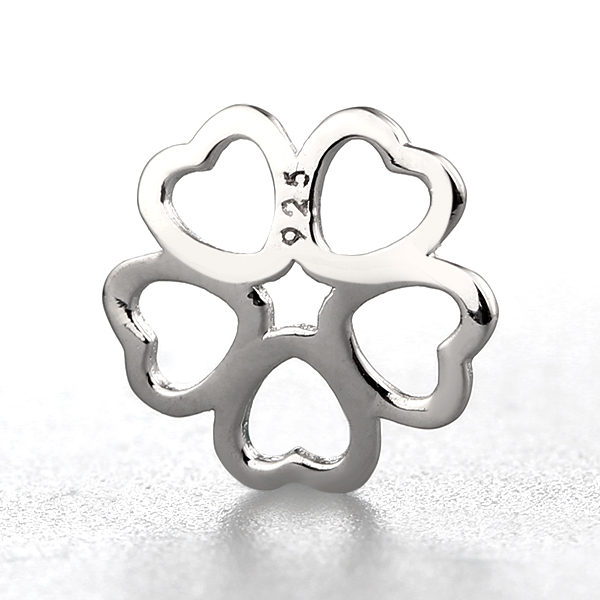 925 Sterling Silver Four Clover Leaf Charms