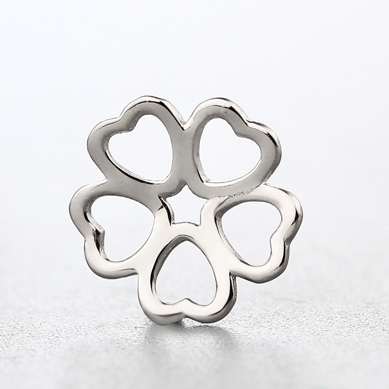 925 Sterling Silver Four Clover Leaf Charms