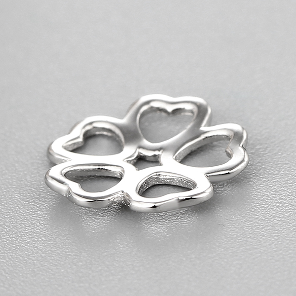 925 Sterling Silver Four Clover Leaf Charms