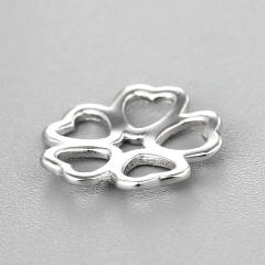 925 Sterling Silver Four Clover Leaf Charms