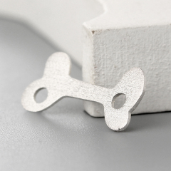 925 Sterling Silver Smooth Or Brushed Bone Charms