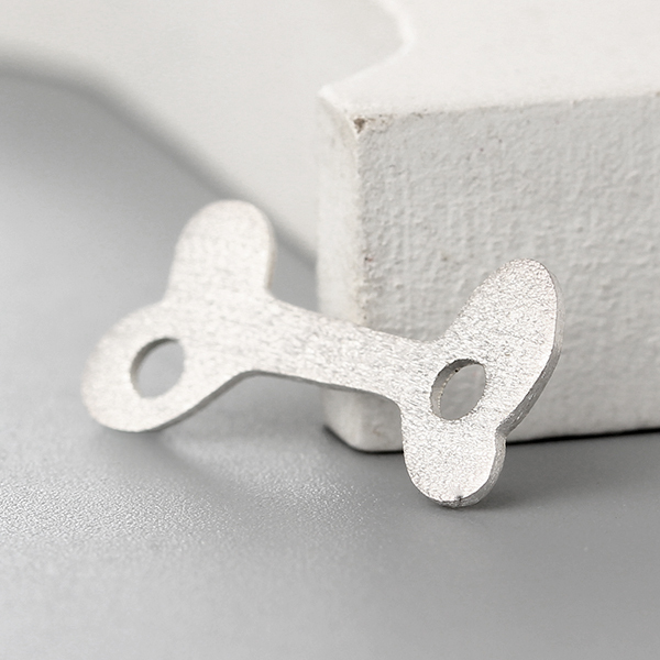 925 Sterling Silver Smooth Or Brushed Bone Charms