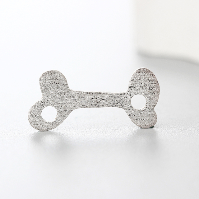 925 Sterling Silver Smooth Or Brushed Bone Charms