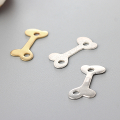 925 Sterling Silver Smooth Or Brushed Bone Charms