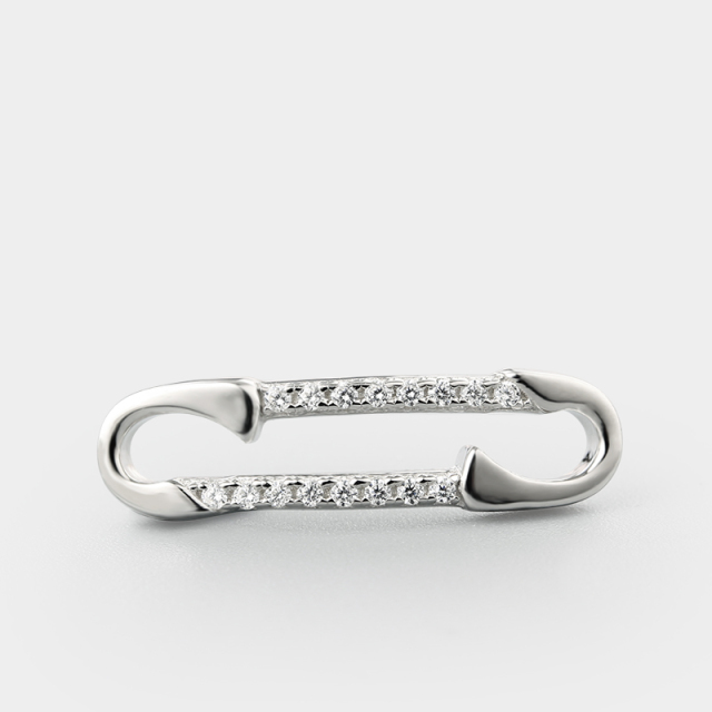 925 Sterling Silver Cubic Zirconia Pin Charms