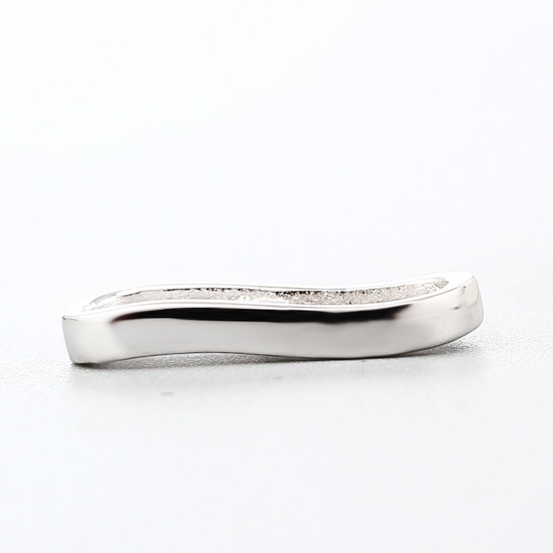 925 Sterling Silver Curved Hollow Bar Charms