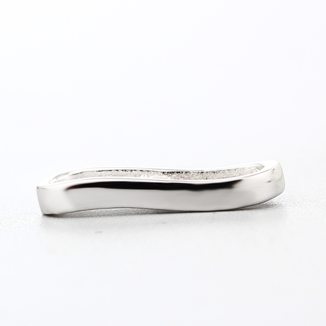 925 Sterling Silver Curved Hollow Bar Charms