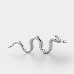 925 Sterling Silver Snake Connector Charms