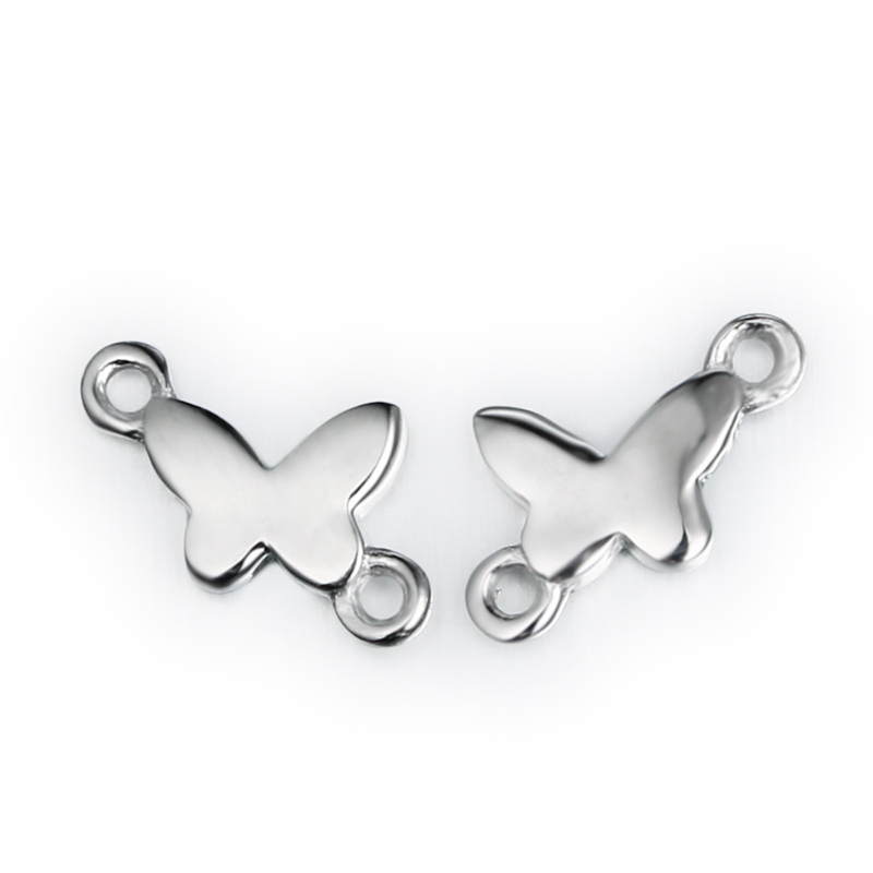 925 Sterling Silver Plain Butterfly Charms