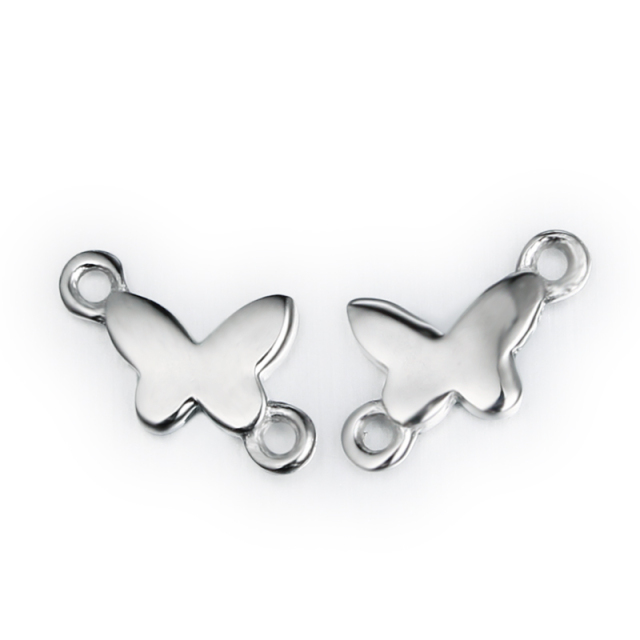 925 Sterling Silver Plain Butterfly Charms