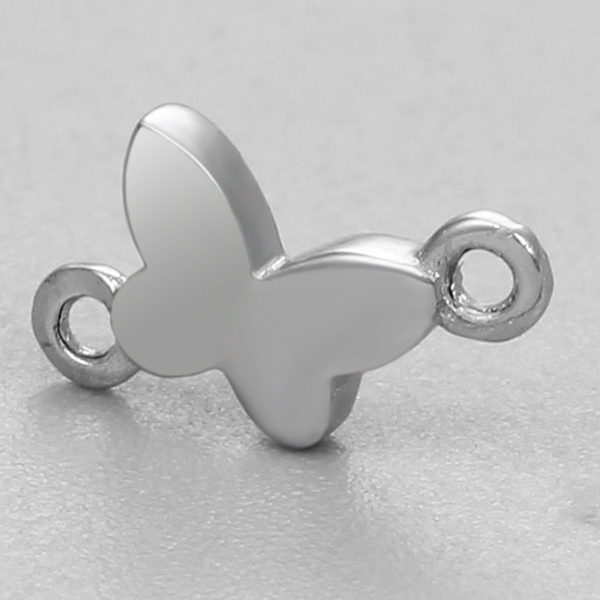 925 Sterling Silver Plain Butterfly Charms