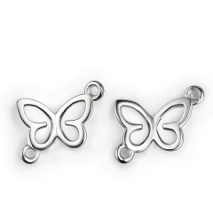 925 Sterling Silver Butterfly Connector Charms