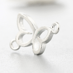 925 Sterling Silver Butterfly Connector Charms