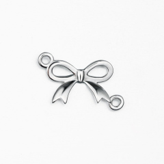 925 Sterling Silver Bow Knot Necklace Connector