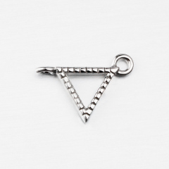 925 Sterling Silver Hollow Triangle Connector Charm