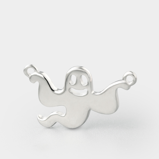 925 Sterling Silver Ghost Connector Charms