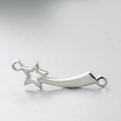 925 Sterling Silver Star Bar Connector Charms