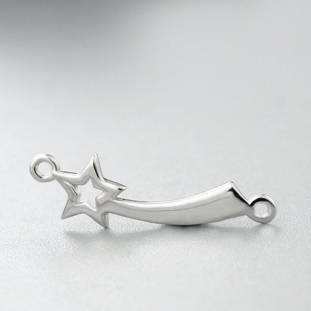 925 Sterling Silver Star Bar Connector Charms
