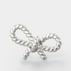 925 Sterling Silver Twist Bowknot Connector Charms