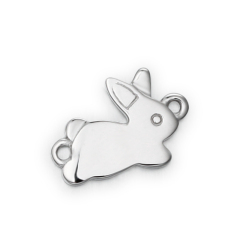 925 Sterling Silver Cute Rabbit Connector Charms