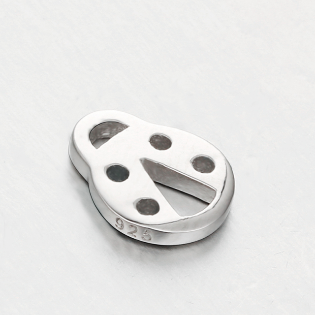 925 Sterling Silver Ladybug Connector Charms