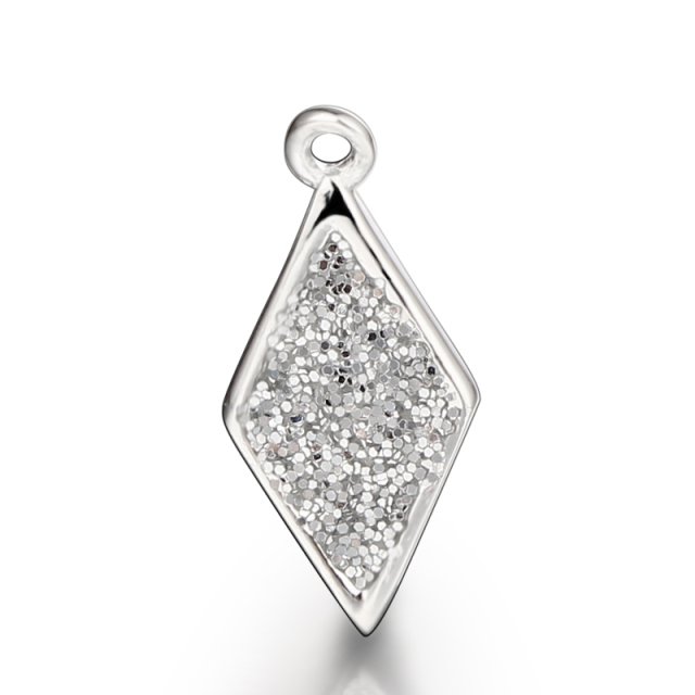 925 Sterling Silver Shining Diamond Connector Charms