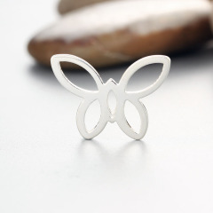 925 Sterling Silver White Butterfly Connector Charms