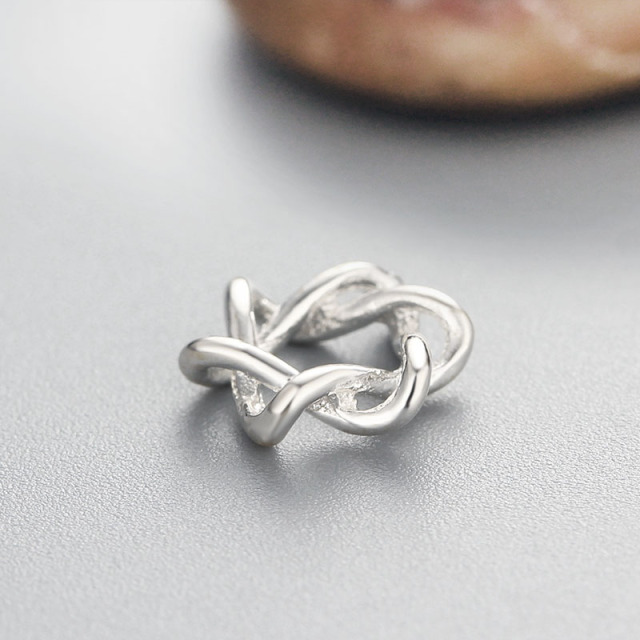 925 Silver Twist Hexagonal Star Connector Charms