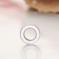 925 Sterling Silver Round Ring Connector Charms