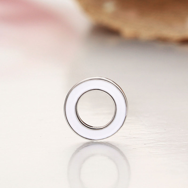 925 Sterling Silver Round Ring Connector Charms