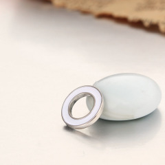 925 Sterling Silver Round Ring Connector Charms