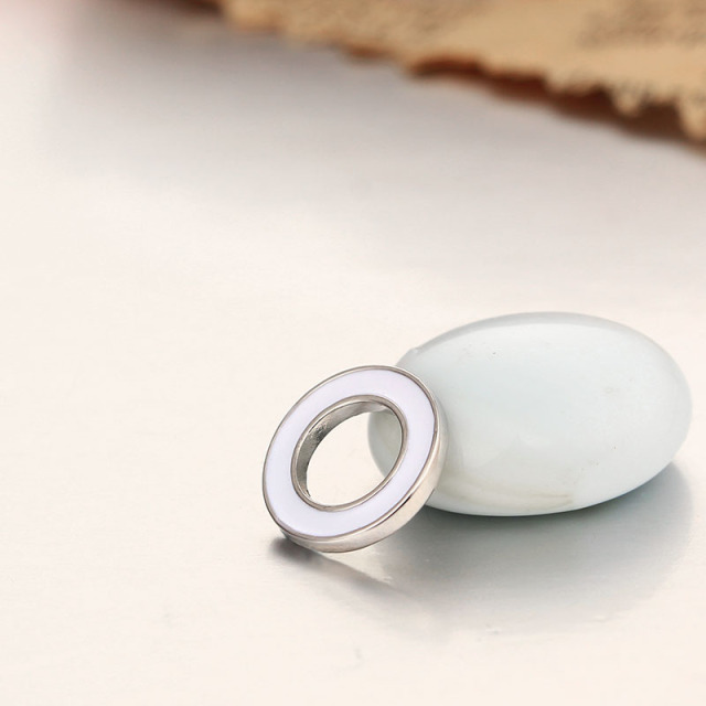 925 Sterling Silver Round Ring Connector Charms