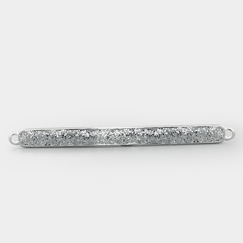 925 Sterling Silver Shine Stardust Bar Connector Charms