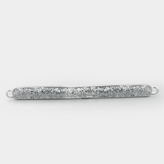 925 Sterling Silver Shine Stardust Bar Connector Charms