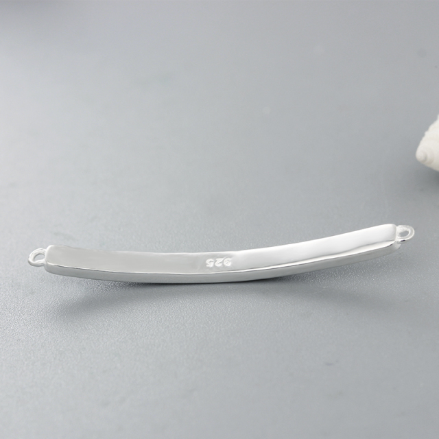 925 Sterling Silver Shine Stardust Bar Connector Charms
