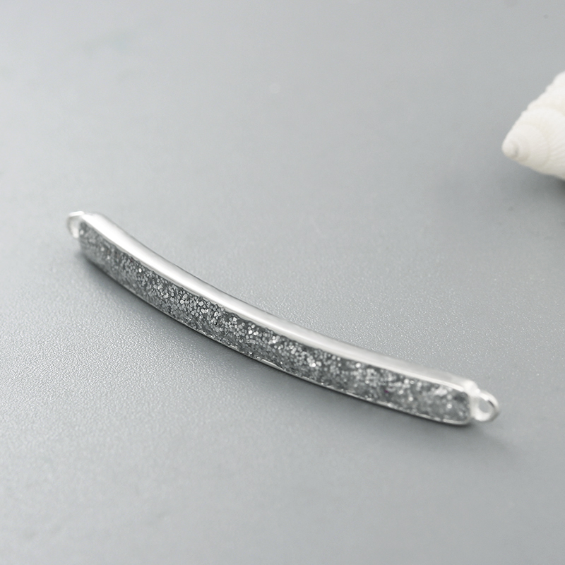 925 Sterling Silver Shine Stardust Bar Connector Charms