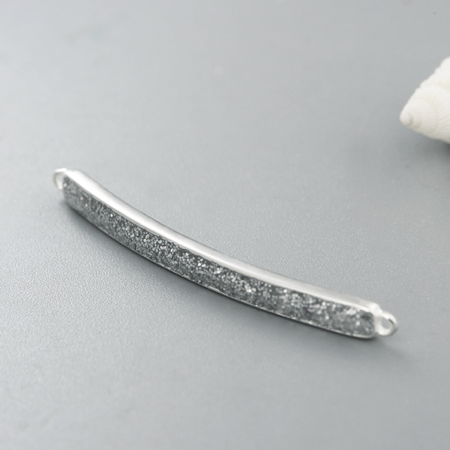 925 Sterling Silver Shine Stardust Bar Connector Charms