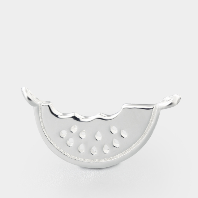925 Sterling Silver Watermelon Connector Charms