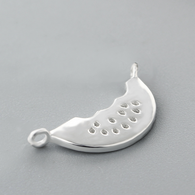 925 Sterling Silver Watermelon Connector Charms