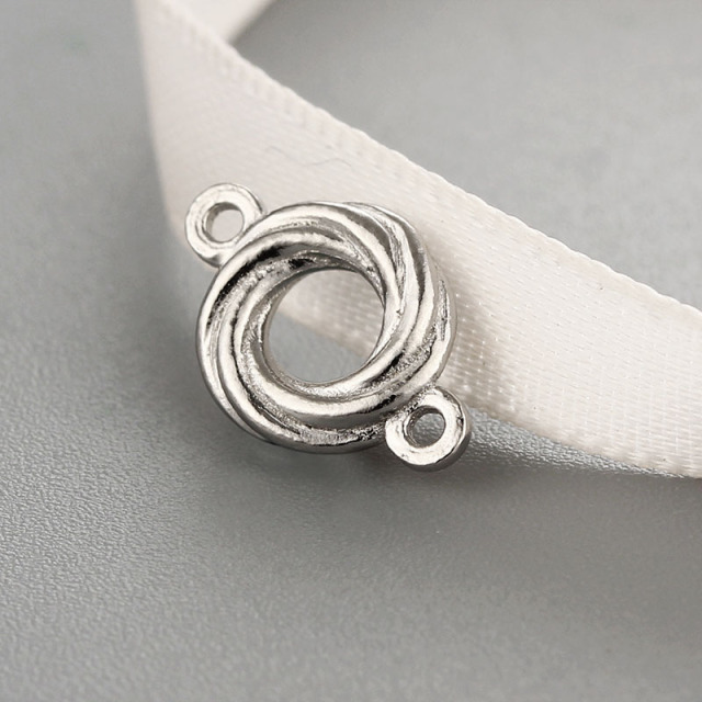 925 Sterling Wreathed Ring Connector Charms
