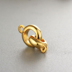 925 Sterling Silver Double Rings Cross Design Connector Charms