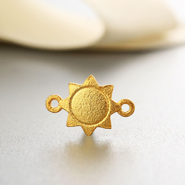 925 Sterling Sun Connector Charms
