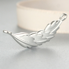 925 Sterling Silver Fashion Simple Leaf Charms