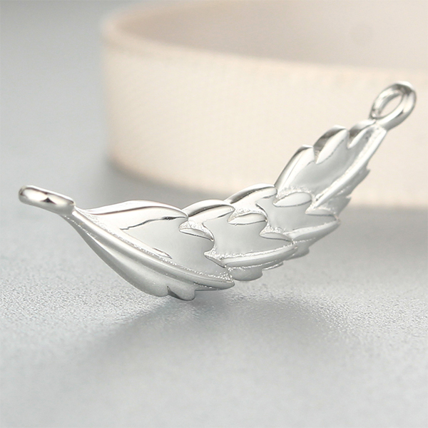 925 Sterling Silver Fashion Simple Leaf Charms