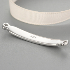 925 Sterling Silver Rectangle Connector Charm