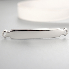 925 Sterling Silver Rectangle Connector Charm